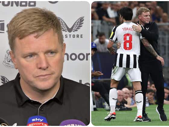 Article image:Eddie Howe throws down the gauntlet to the FA over Sandro Tonali