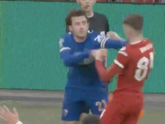 Article image:(Video) Ben Chilwell and Conor Bradley involved in heated Carabao Cup final clash
