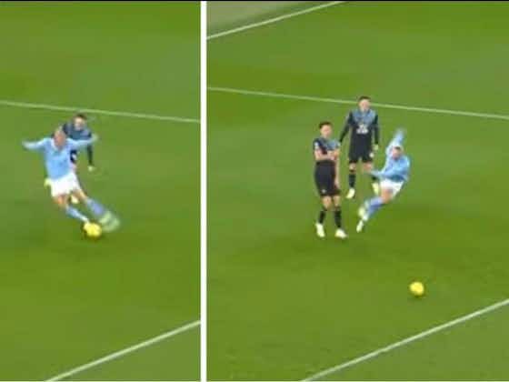 Article image:Video: Bernando Silva and Kovacic’s hilarious reaction to Erling Haaland’s rare mis-kick vs Burnley