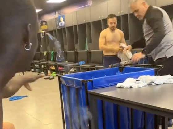 Article image:Video: Mario Balotelli throws lighted firework inside the dressing room