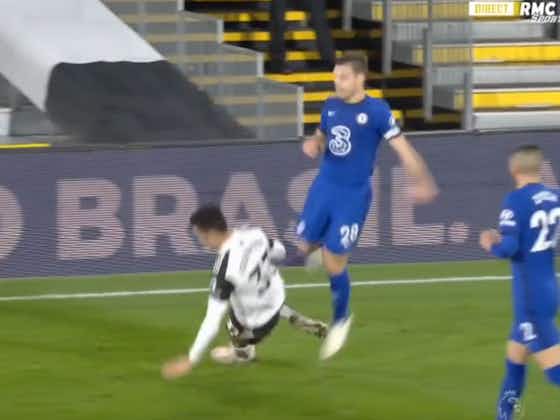 Article image:(Video): Chelsea handed advantage as Fulham get red card for mad tackle