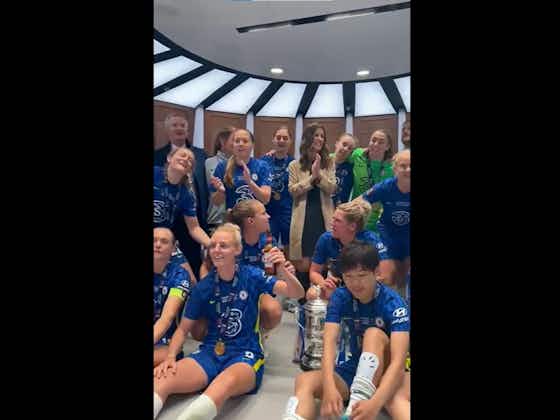 Article image:(Video): Marina celebrates with Chelsea Women after FA Cup win