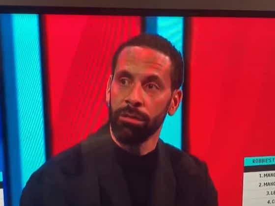 Article image:Rio Ferdinand drops clanger in BT Studio post-Liverpool match, leaving Owen and Lineker laughing