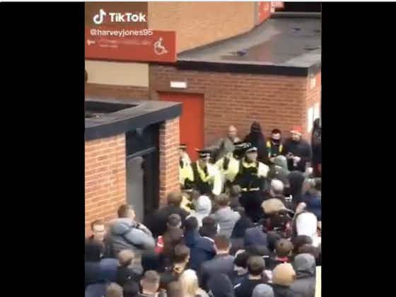 Article image:(Video) ‘Peaceful protests, eh?’ New footage shows United fans screaming ‘You Scouse B*******’ as they attack police