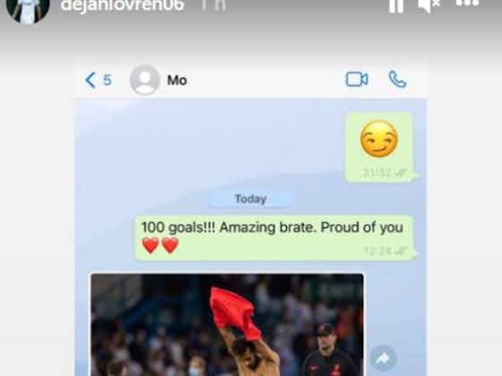Article image:‘CR7 or MS?’ – Lovren shares text conversation with Salah after Liverpool attacker scores 100th PL goal for Reds