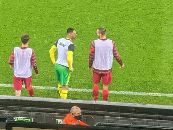 Article image:(Photo) Nat Phillips spotted chatting with former Liverpool team-mate at Carrow Road