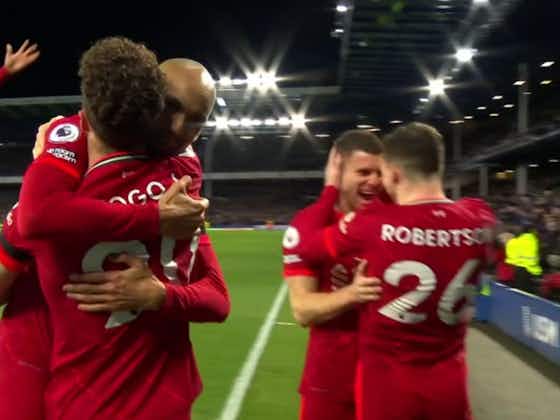 Article image:(Video) Virgil van Dijk recreates Firmino kick during amazing team celebrations following our fourth goal against Everton