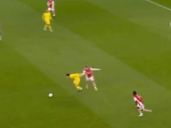 Article image:(Video) Watch Curtis Jones send his Arsenal opponent for a hotdog with dazzling turn in Carabao Cup win