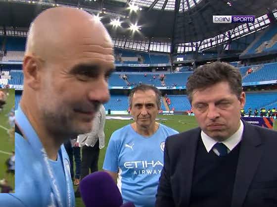 Article image:(Video) Guardiola’s classless response to being told about Man City fans assaulting Robin Olsen
