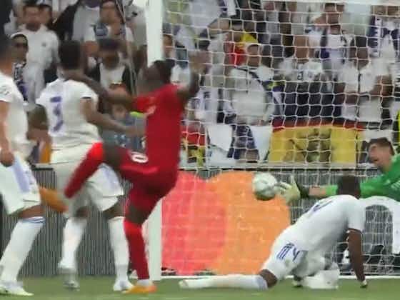 Article image:(Video) World-class Courtois save tips Mane’s opening effort onto the post as Reds denied early reward
