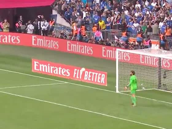 Article image:(Video) Alisson Becker technically saves Mason Mount’s penalty twice as the Liverpool No. 1 prevents the ball from spinning into the net mid-celebration