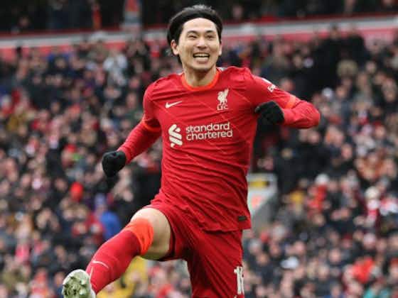 Article image:Takumi Minamino’s brilliant four-word response to the video of his 10 goals for Liverpool this season being shared online