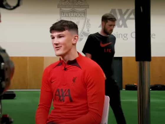 Article image:(Video) “It’s not my favourite thing!” – Calvin Ramsay was a little uncomfortable as he sat down for his first Liverpool interview