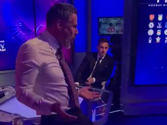 Article image:(Video) Carragher’s goofy dance moves & Neville’s despair in reaction Diaz equaliser will have fans laughing
