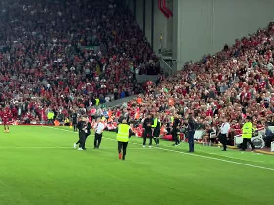 Article image:(Video) Watch Jurgen Klopp’s apoplectic response to Anfield pitch invader who ran onto the pitch against Crystal Palace