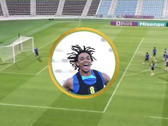 Article image:(Video) Alexander-Arnold shares video of outrageous shooting ability in England training