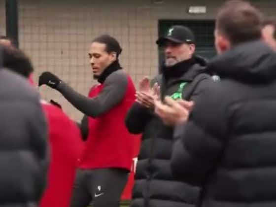 Article image:(Video) Liverpool fans will love Van Dijk’s training ground birthday song dance
