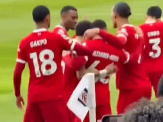 Imagen del artículo:(Video) So much love; Liverpool fans will adore Alexander-Arnold’s celebration with teammates