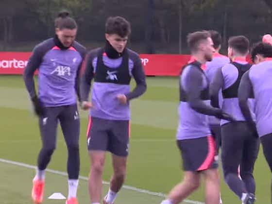 Article image:(Video) Liverpool teenager could be handed second appearance of the season after training presence