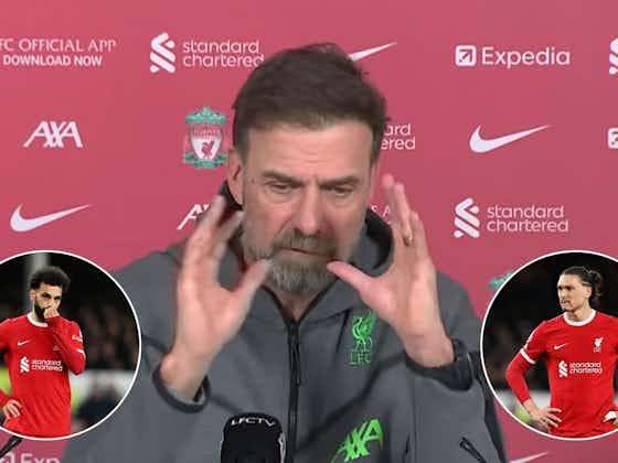 Article image:(Video) Klopp comments on Salah and Nunez’s form after lackluster derby display