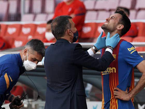 Article image:Barcelona star Sergio Busquets hospitalised by injury in Atletico Madrid draw