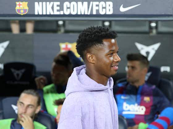 Article image:Ansu Fati on track to return for Barcelona this week after 51 games out injured