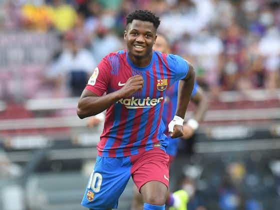 Article image:Ansu Fati sets new Barcelona record after surpassing Lionel Messi and Bojan Krkic
