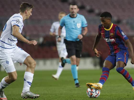 Article image:Barcelona handed Ansu Fati contract boost amid Manchester City enquiry