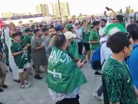 Article image:Watch: Saudi Arabia fans celebrate en masse at Lionel Messi’s expense