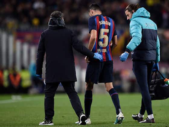 Article image:Sergio Busquets to miss Manchester United trip through injury