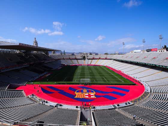 Estadi Olimpic Lluis Companys decorated in Barcelona colours for first time  ahead of debut fixture | OneFootball