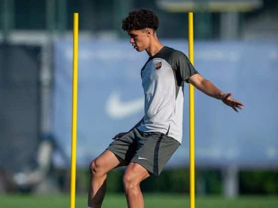 Article image:New Barca wonderkid trains with first team for the first time