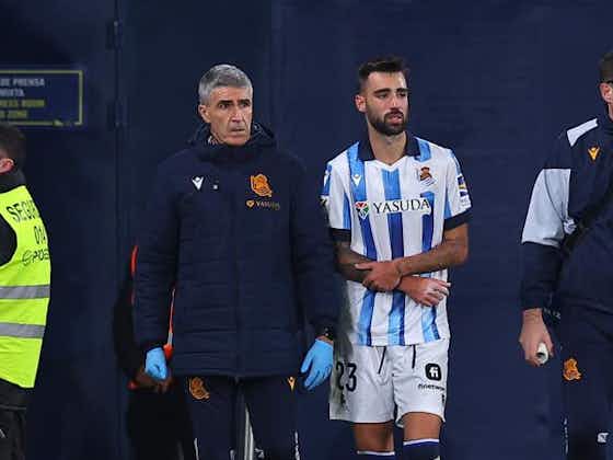 Article image:Real Sociedad star returns to training just eight days after having surgery on broken arm
