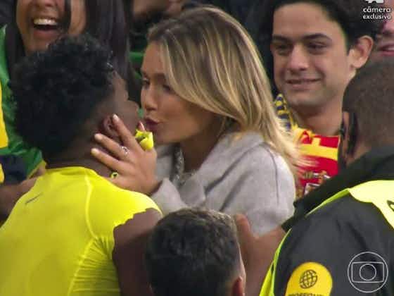 Article image:WATCH: Brazil and Real Madrid starlet Endrick Felipe goes into stands at Bernabeu for romantic gesture