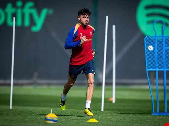 Article image:Pedri back in training after injury, Barcelona star aiming to return for Paris Saint-Germain showdown