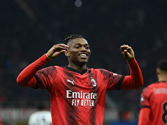 Article image:Rafael Leao sends transfer message to Milan after win over Slavia Praha