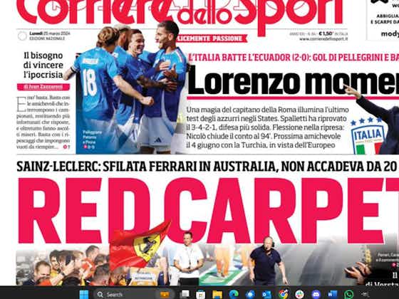 Article image:Today’s Papers – Italy beat Ecuador, Mou cancels Tiago Pinto