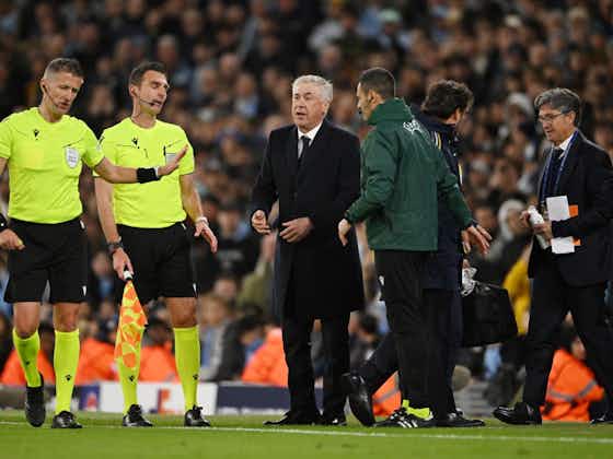 Article image:What Haaland and Carvajal told Orsato after Italian ref hit by ball in Man City vs. Real Madrid