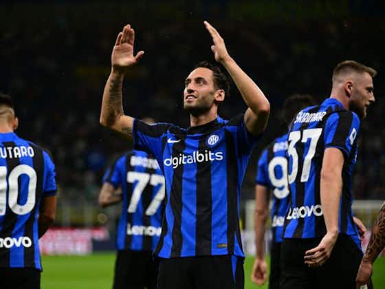 Article image:Inter Midfielder Hakan Calhanoglu Recovers For AS Roma Match Whilst Lautaro Martinez Returns To The Group, Italian Media Report