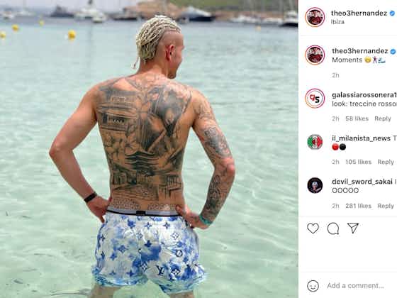 Article image:Photo: Theo Hernandez shows off bizarre new hairstyle – ‘Enjoy the moments’