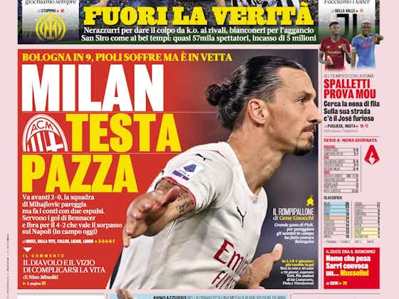 Article image:Gallery: ‘Milan crazy’, ‘Bennacer-Ibra, relief’ – Today’s front pages of Italian papers