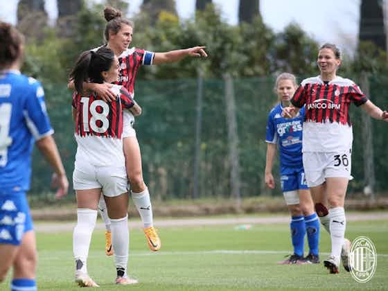 Article image:Empoli 0-3 AC Milan Women: Consecutive wins for Rossonere after convincing display