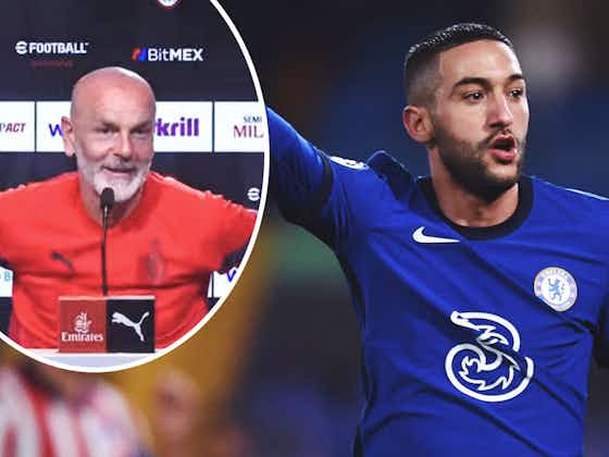 Article image:Watch: Pioli provides telling smile when asked about Chelsea winger Ziyech