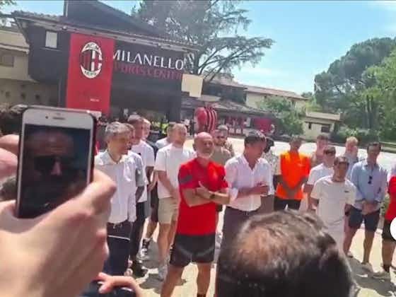 Article image:Watch: Maldini and Pioli thank the Milan fans for their support during Raduno