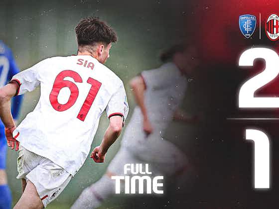Article image:Empoli 2-1 Milan Primavera: Sia’s goal not enough despite good performance