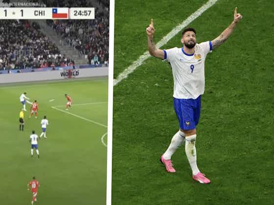 Article image:Watch: Giroud scores and Theo assists as France beat Chile in thriller
