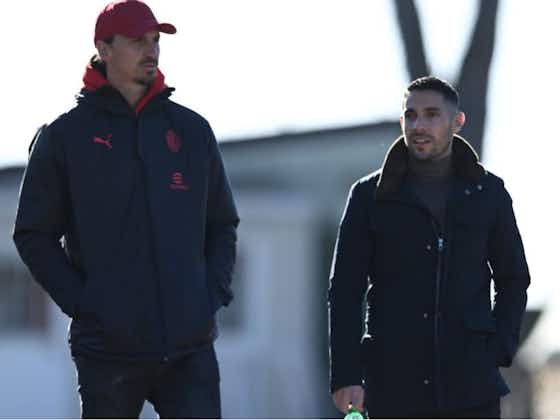 Article image:Sky: Ibrahimovic and Moncada present at Milanello to observe training