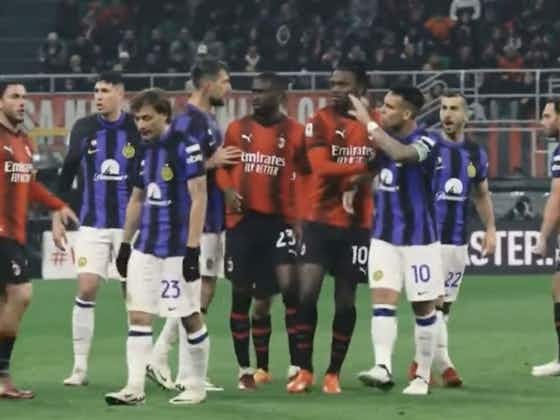 Imagen del artículo:Adli and Lautaro involved in expletive exchange during Milan derby – video