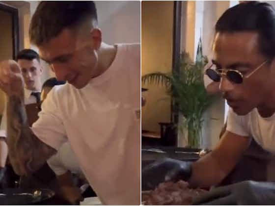 Article image:(Video) Lisandro Martinez spotted with Salt Bae in Dubai