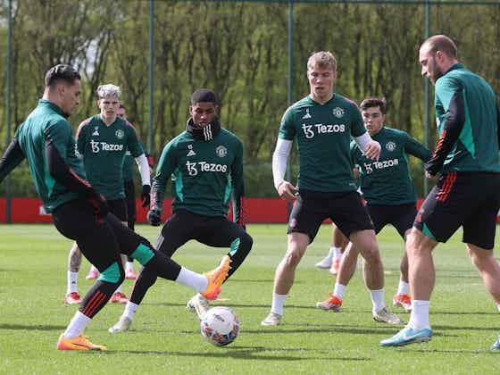 Article image:Speculation put to bed as two United players train after reports of fallouts with Erik ten Hag